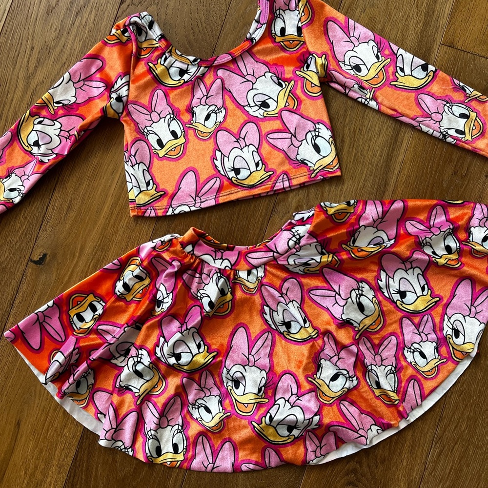 Wild Rich Kids crushed velvet Daisy two piece twirl.